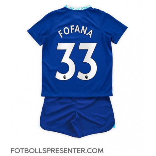 Chelsea Wesley Fofana #33 Hemmatröja Barn 2022-23 Kortärmad (+ korta byxor)